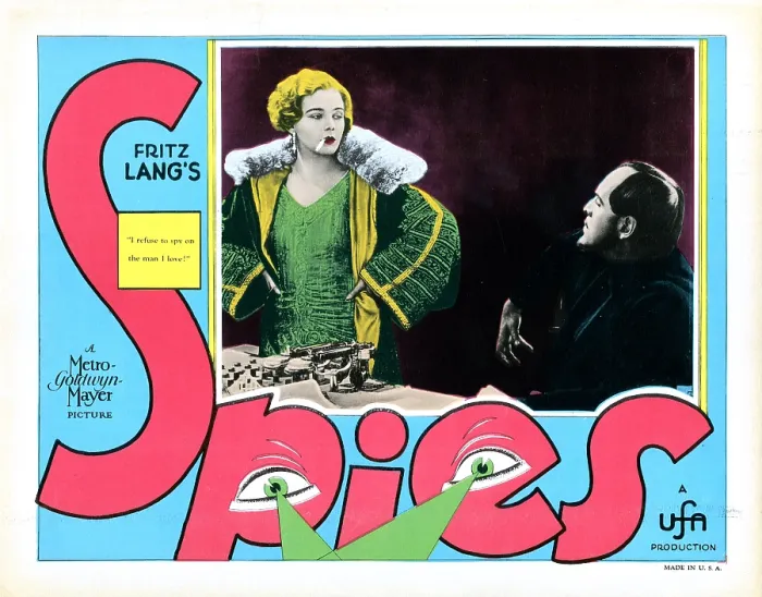 Framed Print : SPIES, (aka SPIONE), US lobbycard, Gerda Maurus, Rudolf Klein-Rogge, 1928