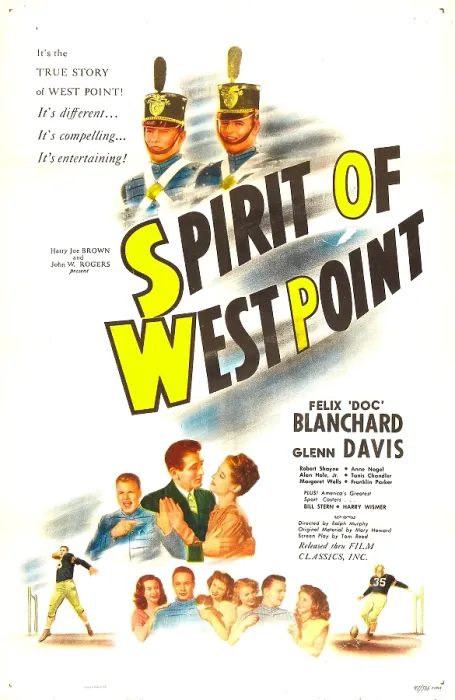 Framed Print : THE SPIRIT OF WEST POINT, US poster, top from left: Glenn Davis, Felix Doc Blanchard, middle from left: Felix Doc Blanchard, Robert Shayne, Anne Nagel, 1947 Framed Print : THE SPIRIT OF WEST POINT, US poster, top from left: Glenn Davis, Felix Doc Blanchard, middle from left: Felix Doc Blanchard, Robert Shayne, Anne Nagel, 1947
