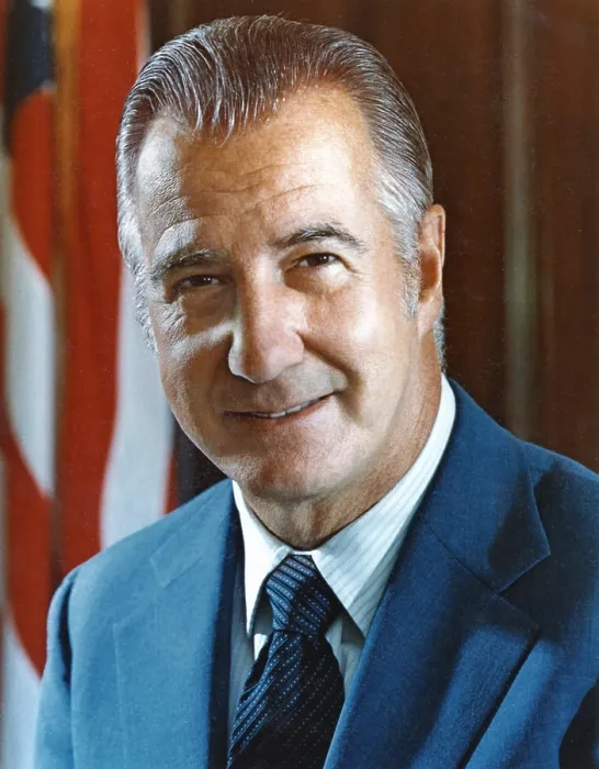 Framed Print : Spiro Agnew 39th Vice President of the United States in the Nixon Administration. On October 10 1973 he resigned and then pleaded no contest to criminal charges of tax evasion