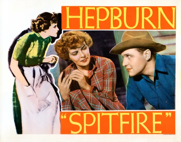Framed Print : SPITFIRE, lobbycard, from left, Katharine Hepburn, Ralph Bellamy, 1934
