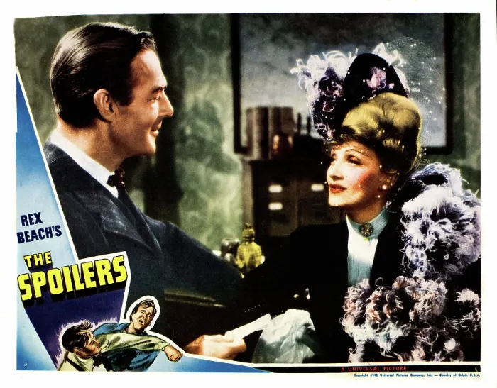 Framed Print : THE SPOILERS, from left: Randolph Scott, Marlene Dietrich, 1942 Framed Print : THE SPOILERS, from left: Randolph Scott, Marlene Dietrich, 1942