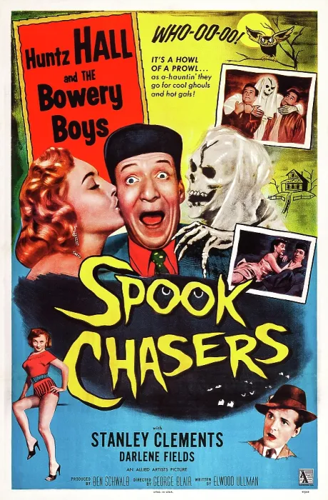 Framed Print : SPOOK CHASERS, US poster, center from left: Darlene Fields, Huntz Hall, bottom from left: Darlene Fields, Stanley Clements, 1957 Framed Print : SPOOK CHASERS, US poster, center from left: Darlene Fields, Huntz Hall, bottom from left: Darlene Fields, Stanley Clements, 1957