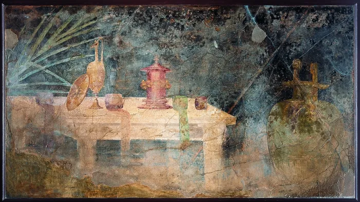 Framed Print : Sport Canteen, by unknown artist, 60 c. 1st Century B.C. ripped fresco, 123 x 222 cm - Italy, Campania, Naples, National Archaeological Museum, Room LXVII, inv. s.n.6