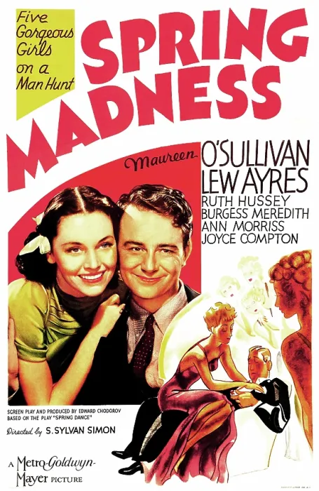 Framed Print : SPRING MADNESS, US poster art, from left: Maureen O'Sullivan, Lew Ayres, 1938 Framed Print : SPRING MADNESS, US poster art, from left: Maureen O'Sullivan, Lew Ayres, 1938