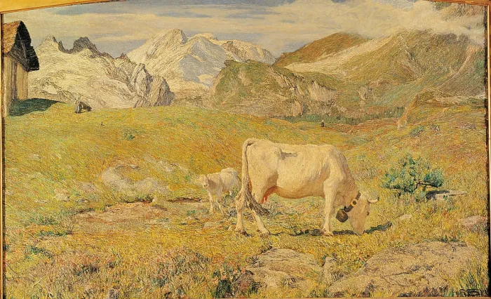 Framed Print : Spring Pasture, by Giovanni Segantini, 1896, 19th Century, oil on canvas, cm 95 x 155 - Italy, Lombardy, Milan, Brera art gallery. All Framed Print : Spring Pasture, by Giovanni Segantini, 1896, 19th Century, oil on canvas, cm 95 x 155 - Italy, Lombardy, Milan, Brera art gallery. All