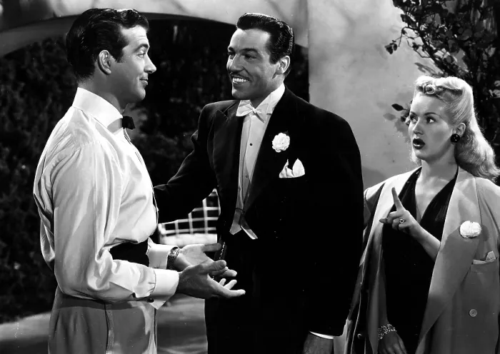Framed Print : SPRINGTIME IN THE ROCKIES, John Payne, Cesar Romero, Betty Grable, 1942