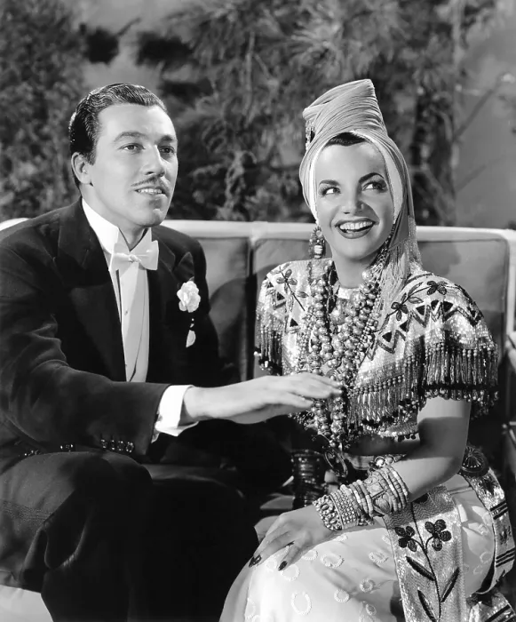Framed Print : SPRINGTIME IN THE ROCKIES, from left: Cesar romero, Carmen Miranda, 1942, TM & Copyright 20th Century Fox film Corp. / courtesy Everett Collection