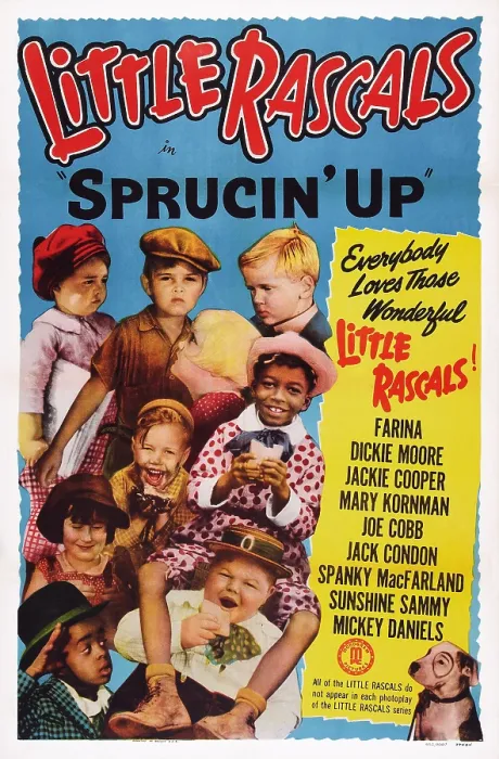 Framed Print : SPRUCIN UP, US poster art, top, left to right: Spanky MacFarland, Dickie Moore, Jackie Cooper; center, left to right: Mary Kornman, Mickey Daniels