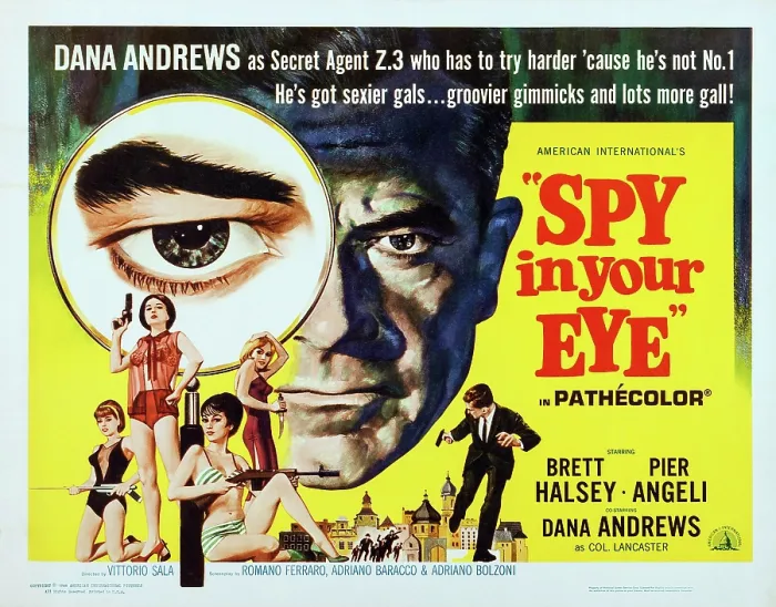 Framed Print : SPY IN YOUR EYE, (aka BERLINO-APPUNTAMENTO PER LE SPIE), US poster art, Dana Andrews, 1965