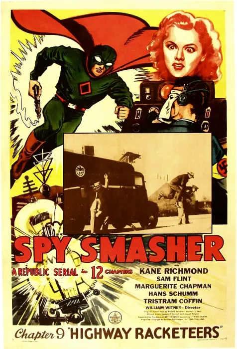 Framed Print : SPY SMASHER, top from left: Kane Richmond, Marguerite Chapman in Chapter 9: Highway Racketeers, 1942
