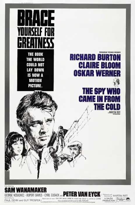Framed Print : THE SPY WHO CAME IN FROM THE COLD, US poster, from left: Claire Bloom, Richard Burton, 1965