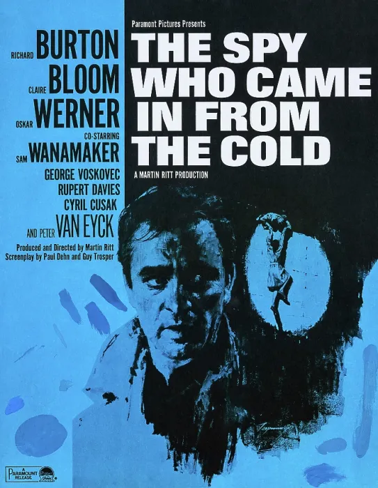 Framed Print : THE SPY WHO CAME IN FROM THE COLD, Richard Burton on poster art, 1965