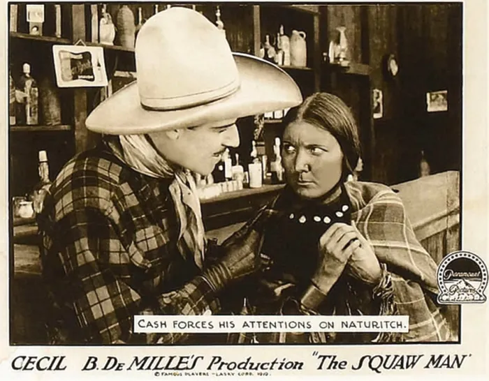 Framed Print : THE SQUAW MAN, l-r: Jack Holt, Ann Little on lobbycard, 1918 Framed Print : THE SQUAW MAN, l-r: Jack Holt, Ann Little on lobbycard, 1918