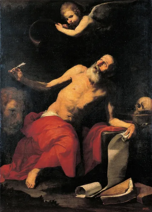 Framed Print : St. Jerome, by Jusepe de Ribera also known as Spagnoletto, 1626, 17th Century, oil on canvas, 185 x 133 cm - Russia, St. Petersburg, The State Hermitage Museum