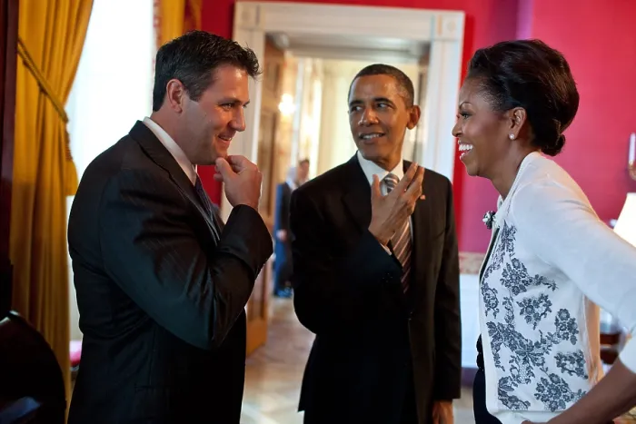Framed Print : St. Louis Cardinals first baseman Lance Berkman with President Barack and Michelle Obama