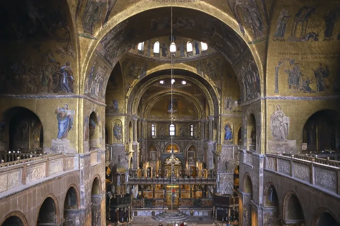Framed Print : St. Mark's Basilica. ITALY. VENETO. Venice. St. Mark's Basilica. Interior. Byzantine art. Architecture. AISA / Everett Collection**US SALES ONLY**