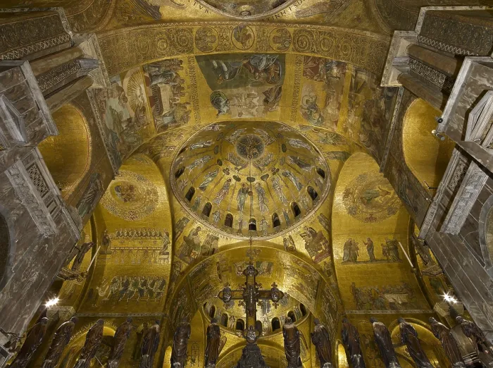 Framed Print : St Marks Basilica, Venice, by Unknown Artist, 10th Century, - Italy, Veneto, Venice, San Marco Basilica. Overall view