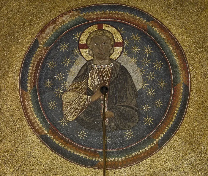 Framed Print : St Marks Basilica, Venice, by Unknown Artist, 10th Century, - Italy, Veneto, Venice, San Marco Basilica. Detail. Dome of Emmanuel