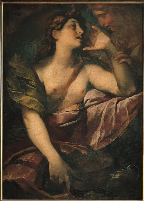 Framed Print : St Mary Magdalene Penitent and an Angel, by Giulio Cesare Procaccini, about, 17th Century, - Italy, Lombardy, Milan, Brera Art Gallery Framed Print : St Mary Magdalene Penitent and an Angel, by Giulio Cesare Procaccini, about, 17th Century, - Italy, Lombardy, Milan, Brera Art Gallery