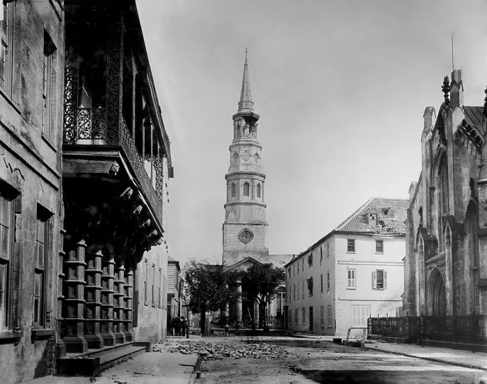 Framed Print : St. Philip's Church tower damaged by Charleston earthquake of August 31, 1886 Framed Print : St. Philip's Church tower damaged by Charleston earthquake of August 31, 1886