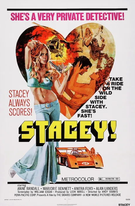 Framed Print : STACEY, US poster, Anne Randall (left), 1973