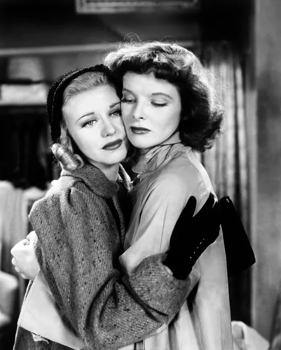 Framed Print : STAGE DOOR, Ginger Rogers, Katharine Hepburn, 1937