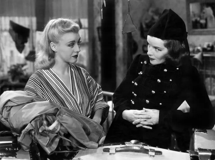 Framed Print : STAGE DOOR, Ginger Rogers, Katharine Hepburn, 1937
