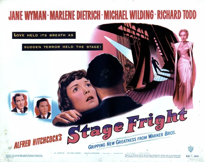Framed Print : STAGE FRIGHT, Michael Wilding, Richard Todd, Jane Wyman, Marlene Dietrich, 1950