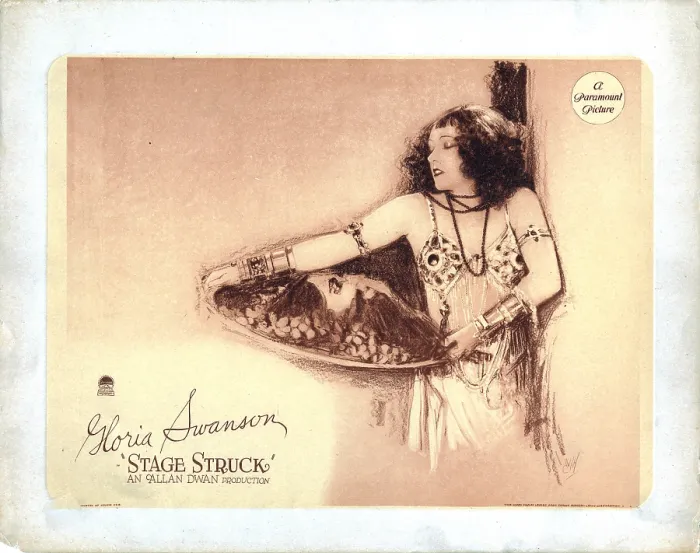 Framed Print : STAGE STRUCK, lobbycard, Gloria Swanson, 1925