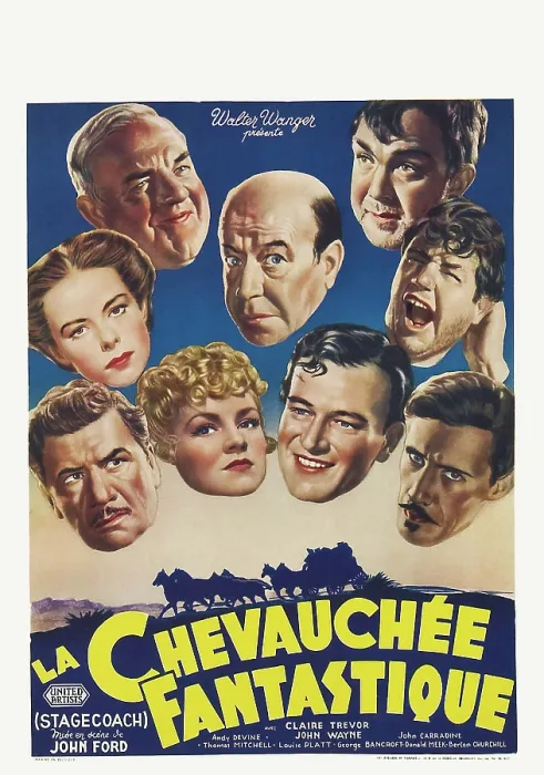Framed Print : STAGECOACH (aka LA CHEVAUCHEE FANTASTIQUE), from top left: Berton Churchill, Louise Platt, George Bancroft, Claire Trevor, John Wayne, John Carradine, Andy Devine Framed Print : STAGECOACH (aka LA CHEVAUCHEE FANTASTIQUE), from top left: Berton Churchill, Louise Platt, George Bancroft, Claire Trevor, John Wayne, John Carradine, Andy Devine