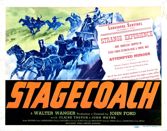 Framed Print : STAGECOACH, poster art, 1939