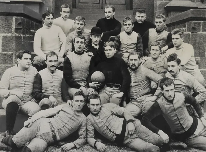 Framed Print : Stalwarts of Rutgers 1891 team. Group portrait of the Rutger Colleges football team (BSLOC_2018_4_172)