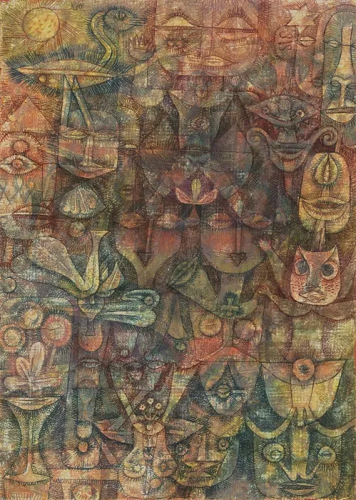 Framed Print : STANGE GARDEN, by Paul Klee, 1923, Swiss painting, watercolor, gouache, and ink