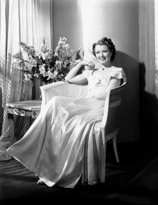 Framed Print : A STAR IS BORN, Janet Gaynor, in a gown by Omar Kiam, 1937