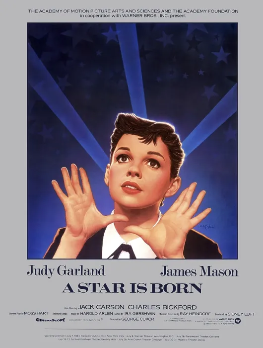 Framed Print : A STAR IS BORN, Judy Garland, 1954