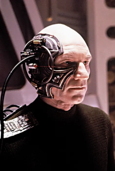Framed Print : STAR TREK: THE NEXT GENERATION, 1987-94, Patrick Stewart, as Locutus of Borg, in the 3rd Season & 4th Season cliffhanger episodes, Best of Both Worlds-Pt.1&2, 5 / 18 / 90 & 9 / 24 / 90