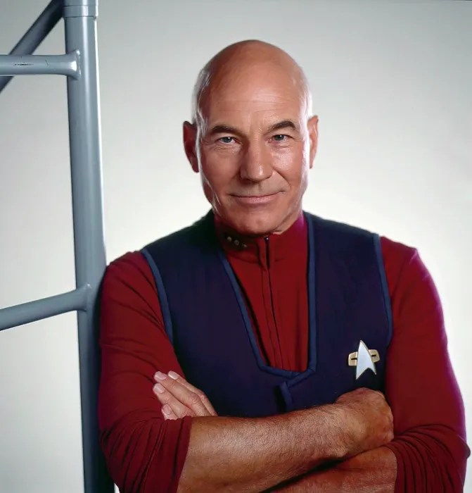 Framed Print : STAR TREK: THE NEXT GENERATION, Patrick Stewart, 1987-94
