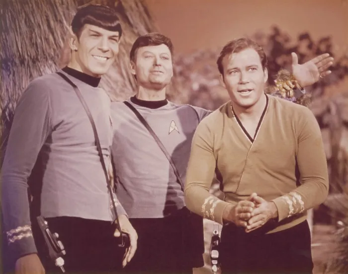 Framed Print : STAR TREK, from left: Leonard Nimoy, DeForest Kelley, William Shatner, 1966-1969 Framed Print : STAR TREK, from left: Leonard Nimoy, DeForest Kelley, William Shatner, 1966-1969