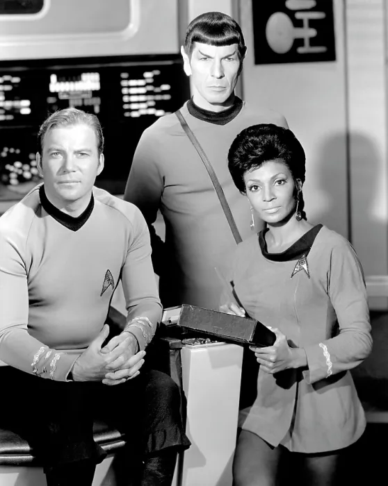 Framed Print : STAR TREK, William Shatner, Leonard Nimoy, Nichelle Nichols, 1966-69 Framed Print : STAR TREK, William Shatner, Leonard Nimoy, Nichelle Nichols, 1966-69