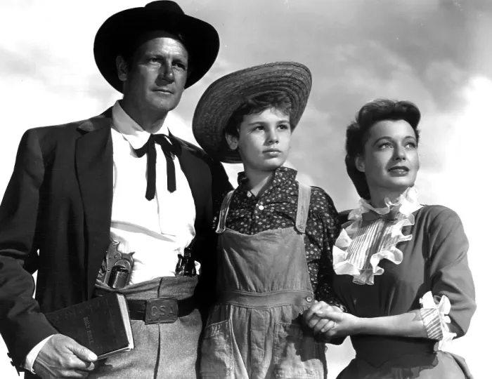 Framed Print : STARS IN MY CROWN, Joel McCrea, Dean Stockwell, Ellen Drew, 1950