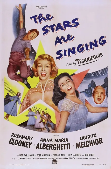 Framed Print : THE STARS ARE SINGING, US poster art, from top left: John Archer, Rosemary Clooney, Anna Maria Alberghetti, Lauritz Melchior, 1953 Framed Print : THE STARS ARE SINGING, US poster art, from top left: John Archer, Rosemary Clooney, Anna Maria Alberghetti, Lauritz Melchior, 1953