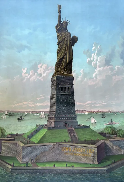 Framed Print : Statue of Liberty. Liberty enlightening the world; The colossal statue by Bartholid. Presented by the French People to America