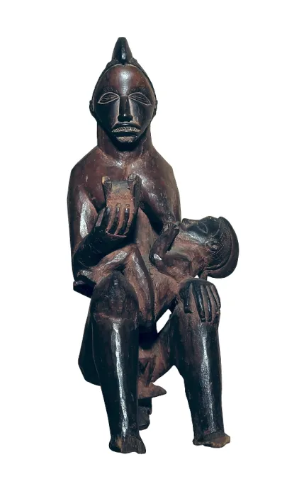 Framed Print : Statue of Maternity. Mbala art. African art. Sculpture on wood. BELGIUM. Tervuren. Musee Royal de l'Afrique Central (Royal Museum for Central Africa)