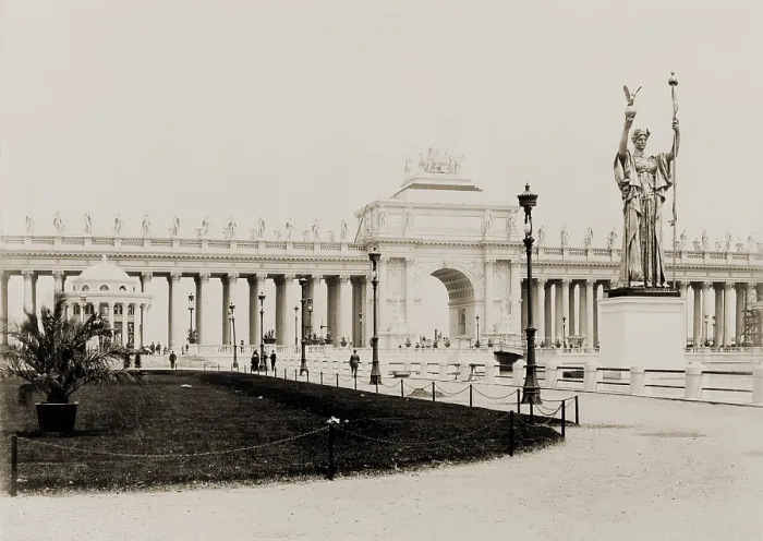Framed Print : STATUE OF THE REPUBLIC and Triumphal Arch, at the WORLD'S COLUMBIAN EXPOSITION, Chicago, 1893 Framed Print : STATUE OF THE REPUBLIC and Triumphal Arch, at the WORLD'S COLUMBIAN EXPOSITION, Chicago, 1893