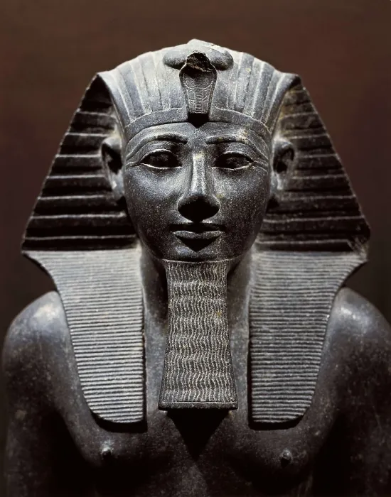 Framed Print : Statue of Tuthmosis III. 1490 -1439 BC. Egyptian art. New Kingdom. Sculpture on rock. EGYPT. Cairo. Egyptian Museum. Proc: EGYPT. Karnak. AISA / Everett Collection**US SALES ONLY**