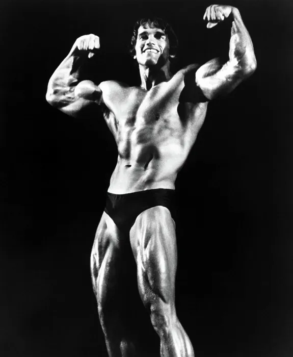 Framed Print : STAY HUNGRY, Arnold Schwarzenegger, 1976