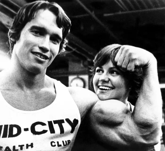 Framed Print : STAY HUNGRY, Arnold Schwarzenegger, Sally Field, 1976