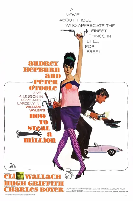 Framed Print : HOW TO STEAL A MILLION, US poster art, Audrey Hepburn, Peter O'Toole, 1966. TM and Copyright 20th Century Fox Film Corp. All rights reserved. Courtesy: Everett Collection