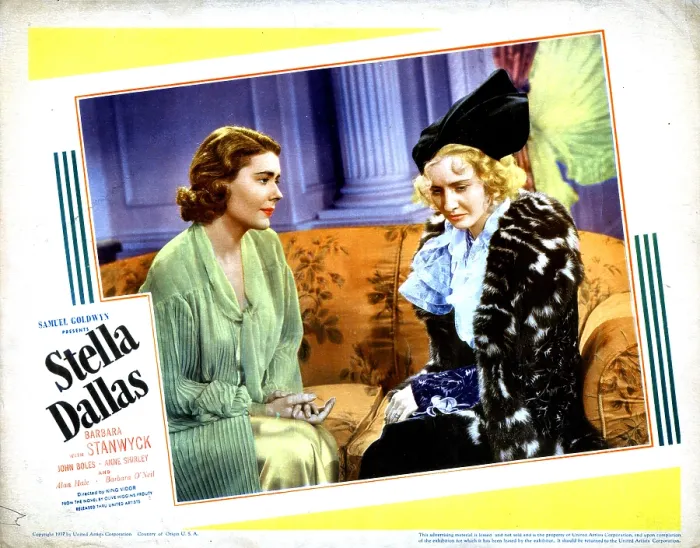 Framed Print : STELLA DALLAS, from left, Barbara O'Neil, Barbara Stanwyck, 1937