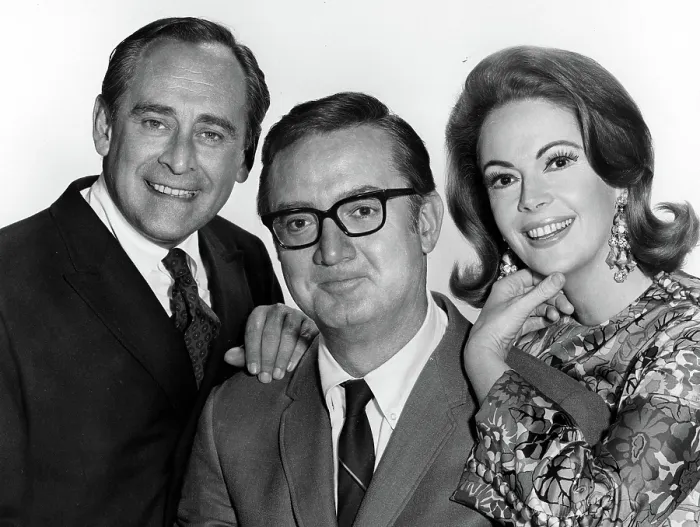 Framed Print : STEVE ALLEN COMEDY HOUR- Louis Nye, Steve Allen & Jayne Meadows. 1967 Framed Print : STEVE ALLEN COMEDY HOUR- Louis Nye, Steve Allen & Jayne Meadows. 1967